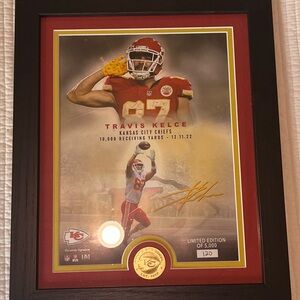 Kansas City Chiefs Travis Kelce Framed Limited Edition Poster